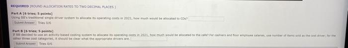 a cort allocation problem for a merchandising fium. Since merchandising firms do