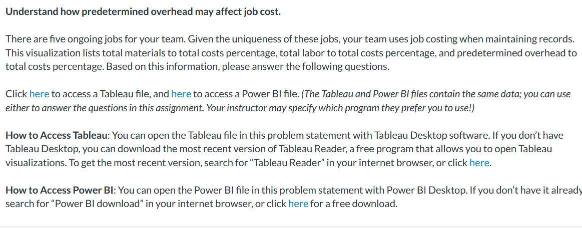  Understand how predetermined overhead may affect job cost. There are five
