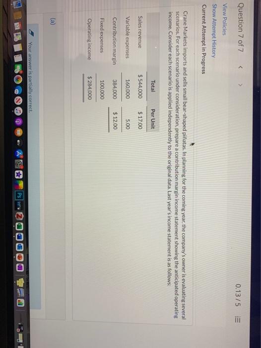  The sales price increases by 12% and variable cost per unit