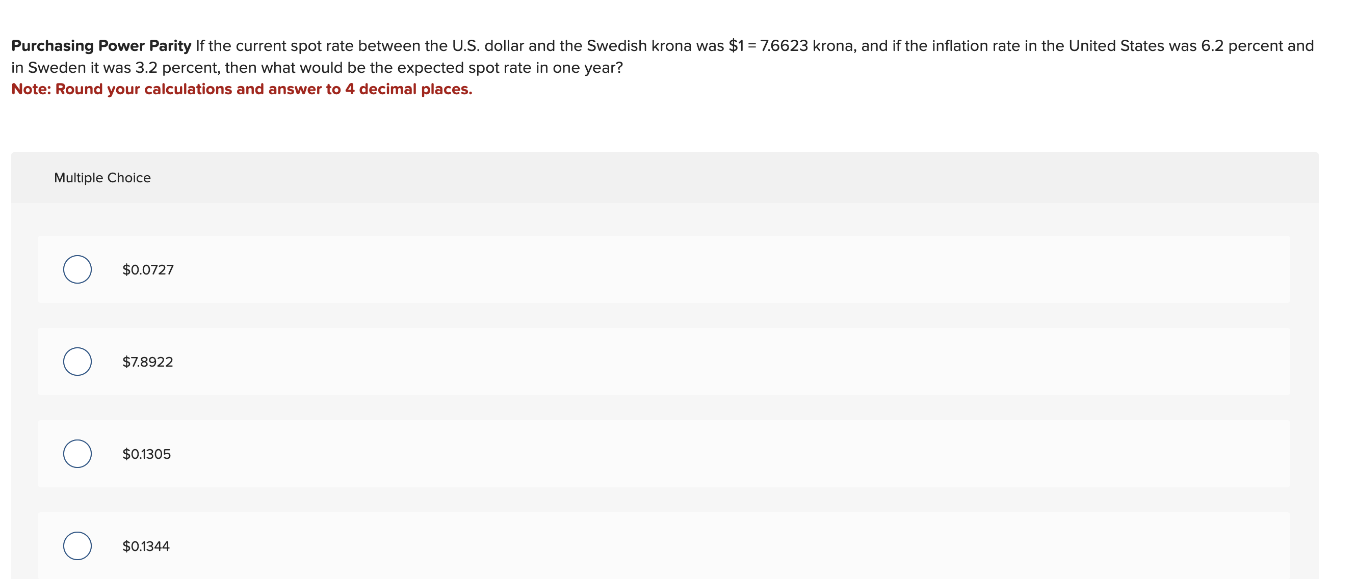  Cross Rate Given these two exchange rates, $1=11.60 Mexican peso and
