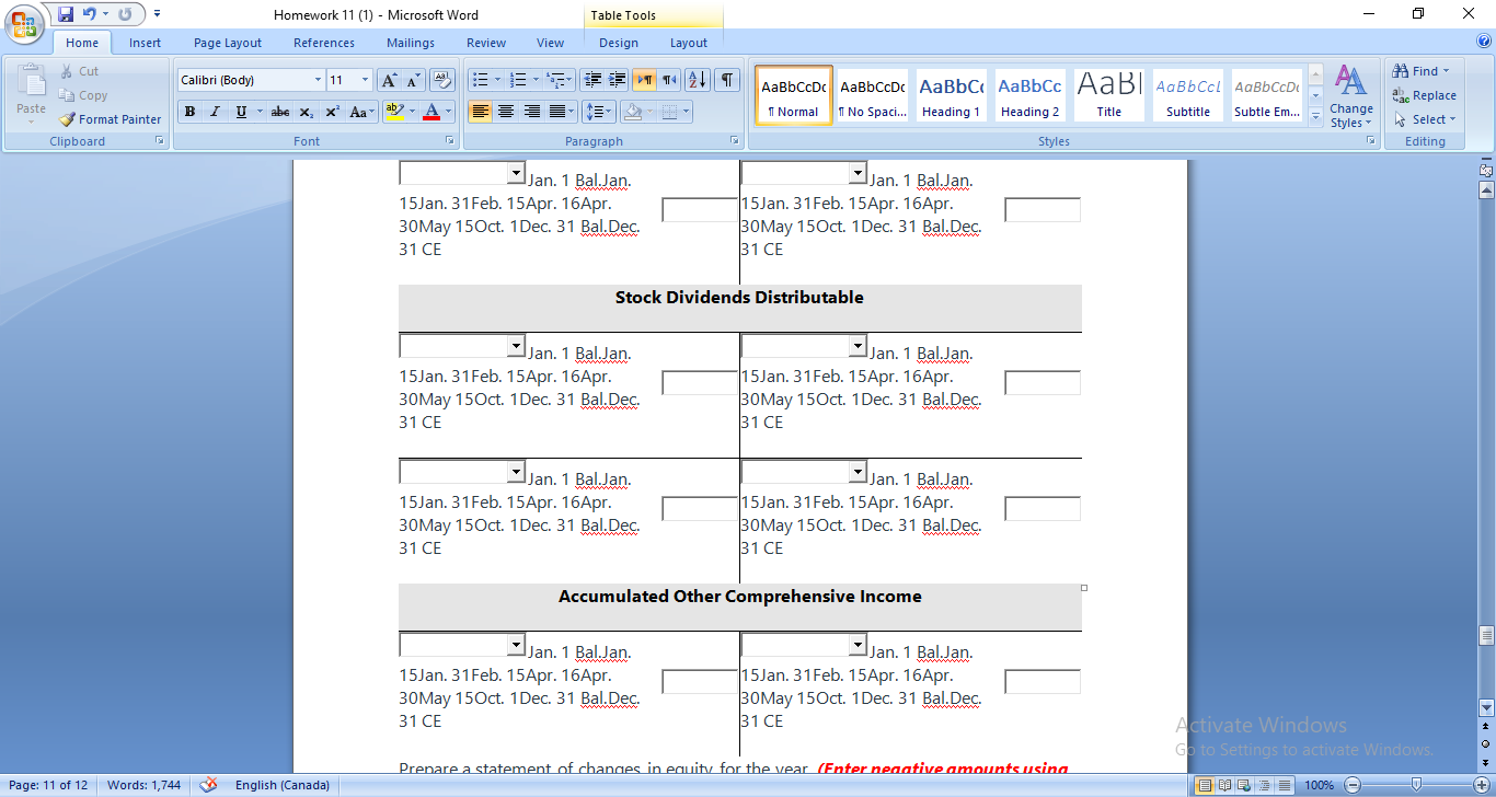 of shares authorized, 216,000 shares issued) $2,160,000 Retained earnings 1,170,000 Accumulated other