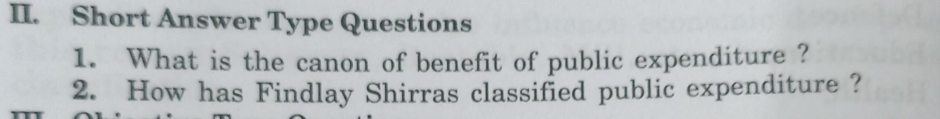  answer only part 1 I. Short Answer Type Questions 1. What