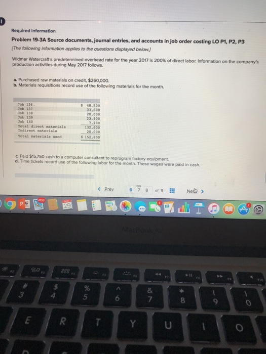  Required Information Problem 19-3A Source documents, journal entries, and accounts in