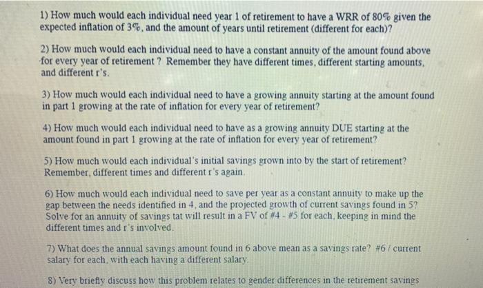 each individual need year 1 of retirement to have a WRR of