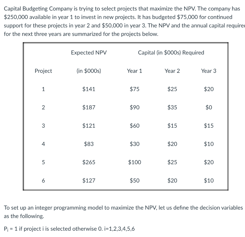 How can you express the following constraint using the decision variables