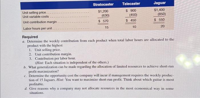 could you help me answer b-d Required a. Determine the weekly contribution