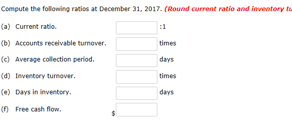 COMPANY Balance Sheets December 31 2017 2016 Cash Accounts receivable (net) Inventory