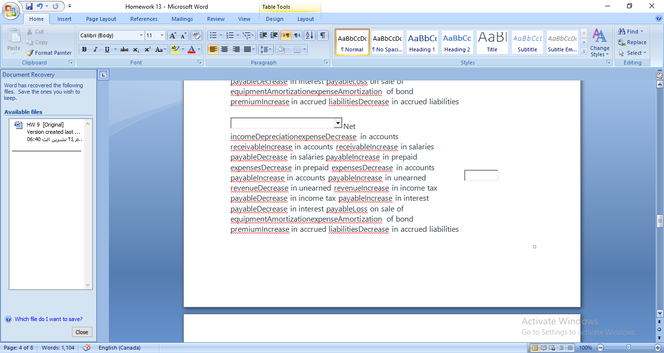 Clipboard Font Paragraph Styles Q3/ The income statement and unclassified statement of