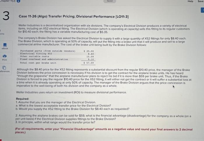 on thesr own division's return on invesiment (RO0). Assume the foliowing information