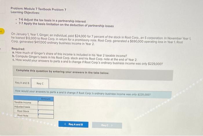 tax basis in a partnership interest 7-7 Apply the basis limitation on