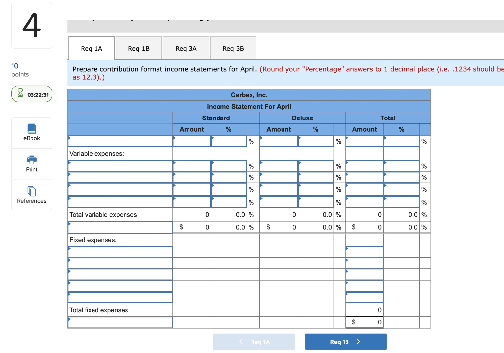Analysis (LO5-9) 10 points Carbex, Inc., produces cutlery sets out of high-quality
