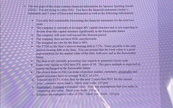 please show work for A,B, and C 3. The last page of