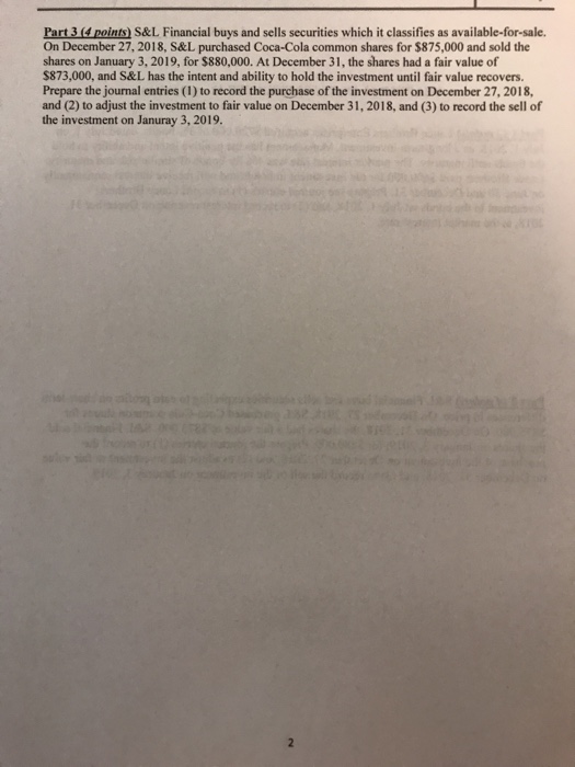 Part 1 (2 points) Lance Brothers Enterprises acquired $720,000 of 3% bonds,