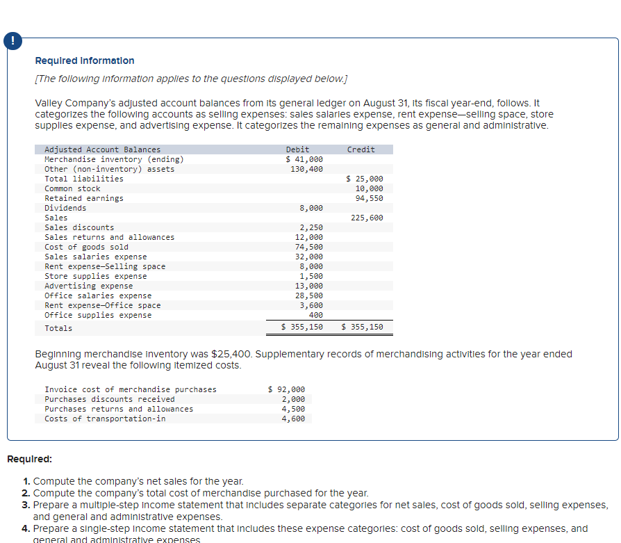 Prepare a multiple-step income statement that includes separate categories for net