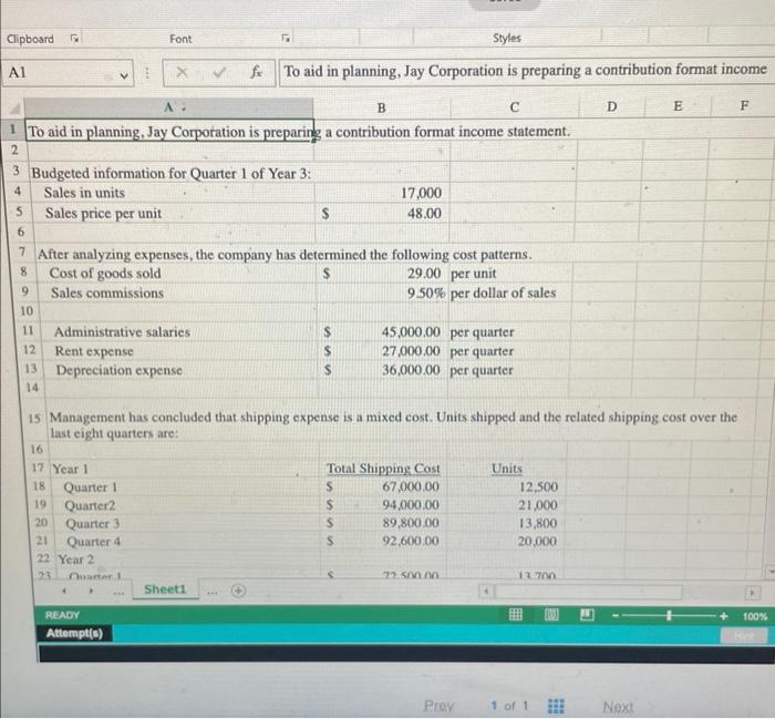  Answers needed for the highlighted cells, formula needed as well. For
