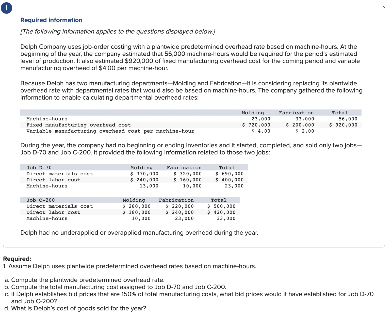 PLEASE PLEASE AS SOON AS POSSIBLE Required information [The following information applies