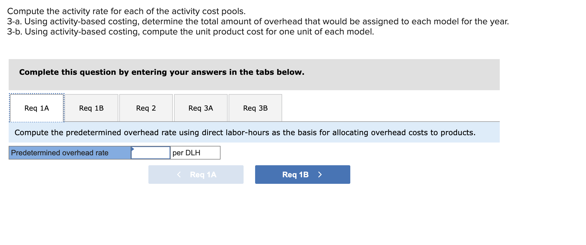 overhead that would be assigned to each model for the yea 3-b.