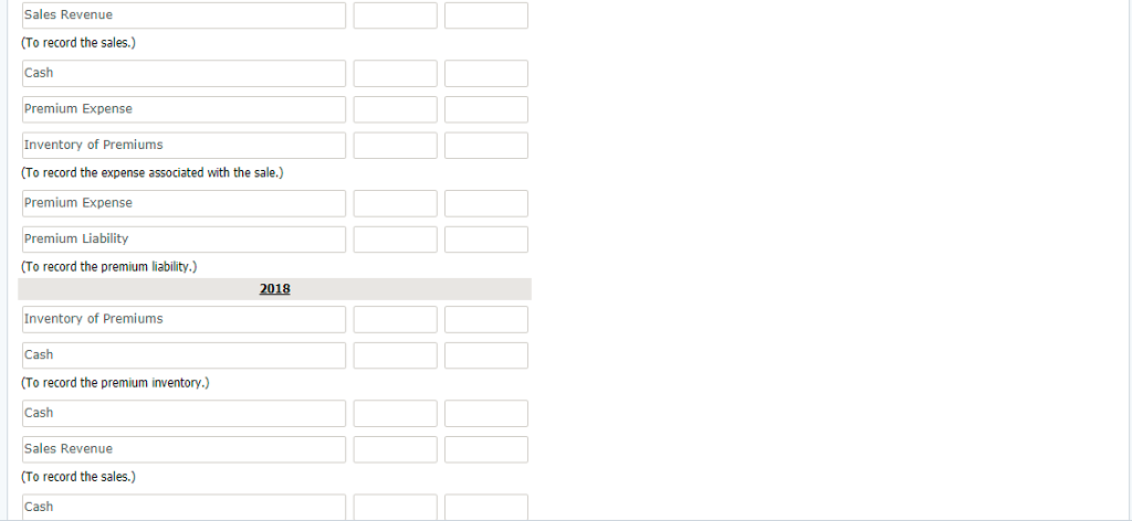 items related to the premium plan that would appear on the balance