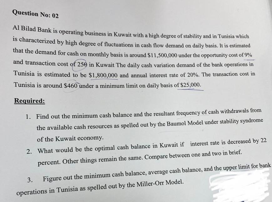 please solve it step by step ( no excel ) Al Bilad