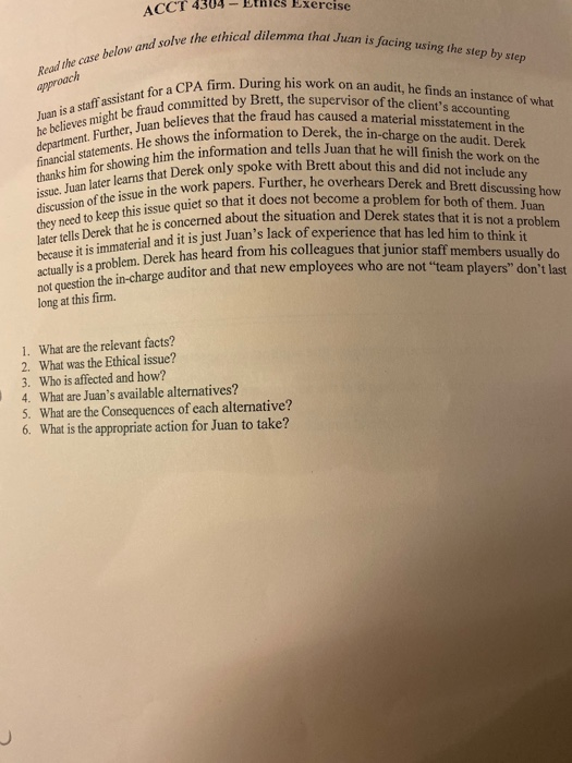 I need help pls. someone help me with this ACCT 4304 -