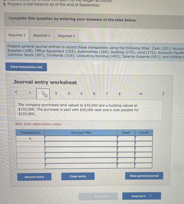 Venedict during the month of September are as follows. a. Venedict invested