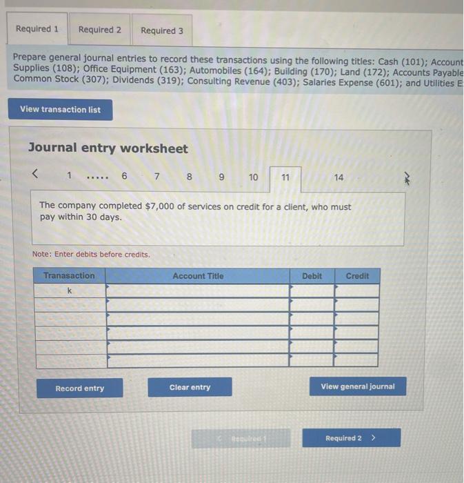 salary to an assistant. 9. The company provided services to a client