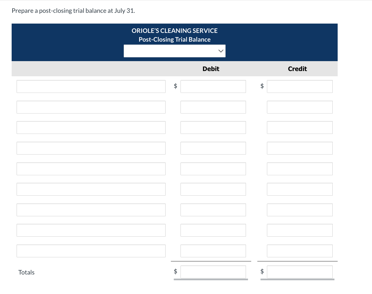  Current Attempt in Progress Oriale Clark opened Oriale's Cleaning Service on