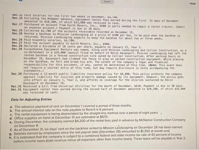 information applies to the questions displayed below.) On December 1, Year 1.