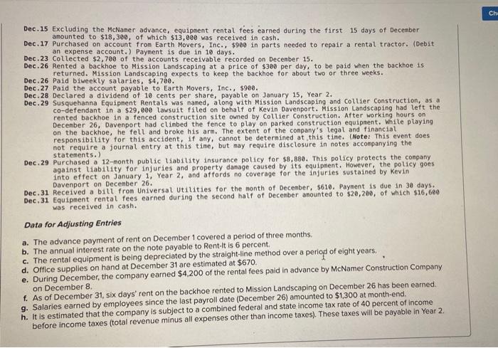 to the questions displayed below.) On December 1, Year 1, John and