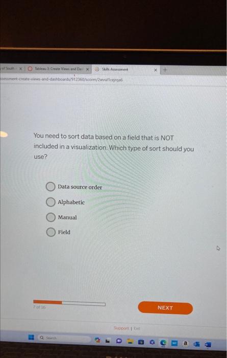  You need to sort data based on a field that is