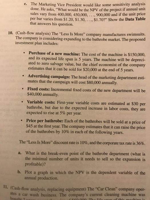 I need help with exercise 10 in excel with graph e. The