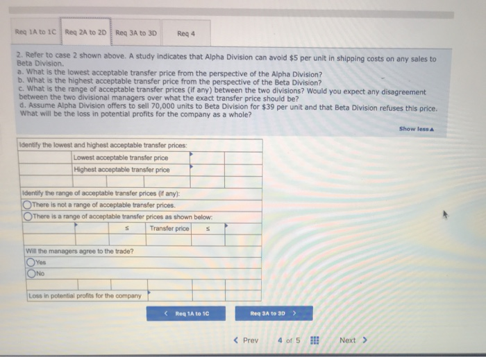 their own division's return on investment (ROI). Assume the following information relative