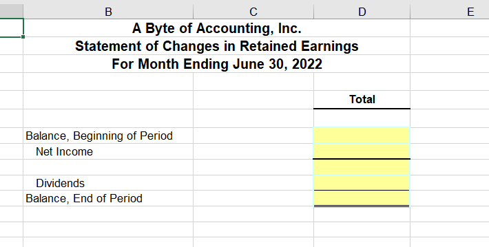 stock. \\ \hline \end{tabular} 6 June 1: Byte of Accounting, Inc. issued