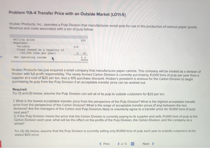  please help me to solve them correctly, thanks! Problem 11A-4 Transfer