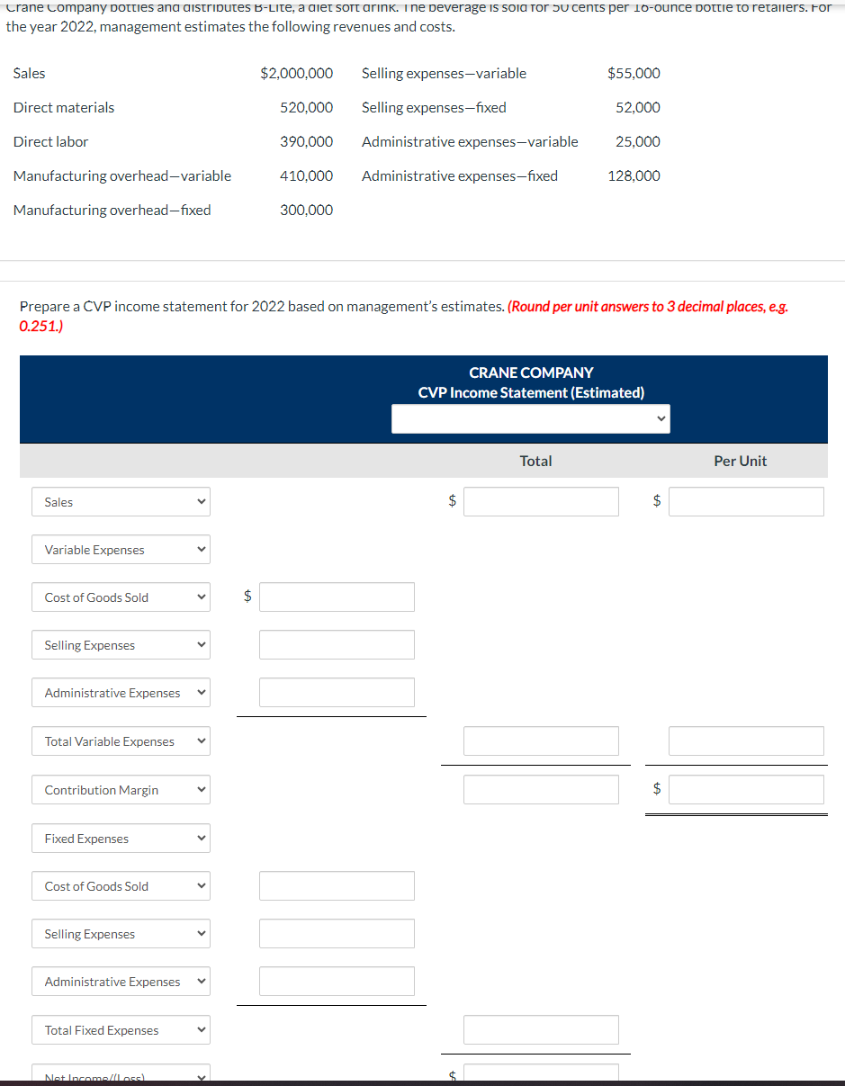 Please help with only bottom section questions. Income statement has been completed