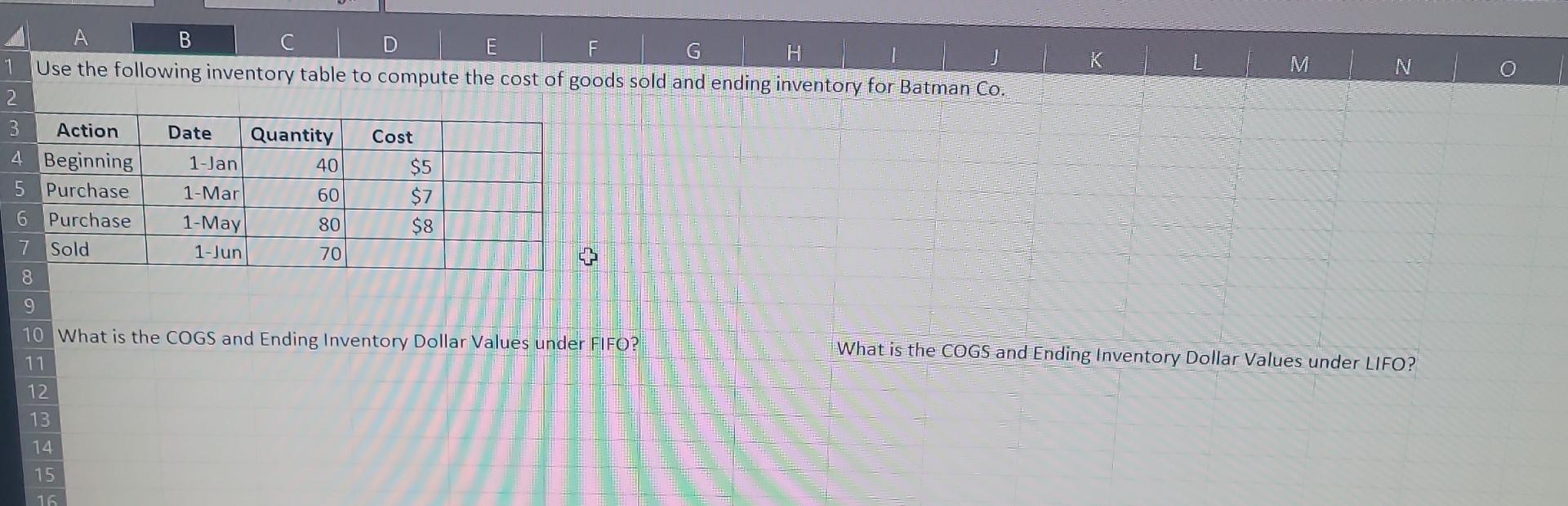 What is the COGS and Ending Inventory Dollar Values under FIFO?