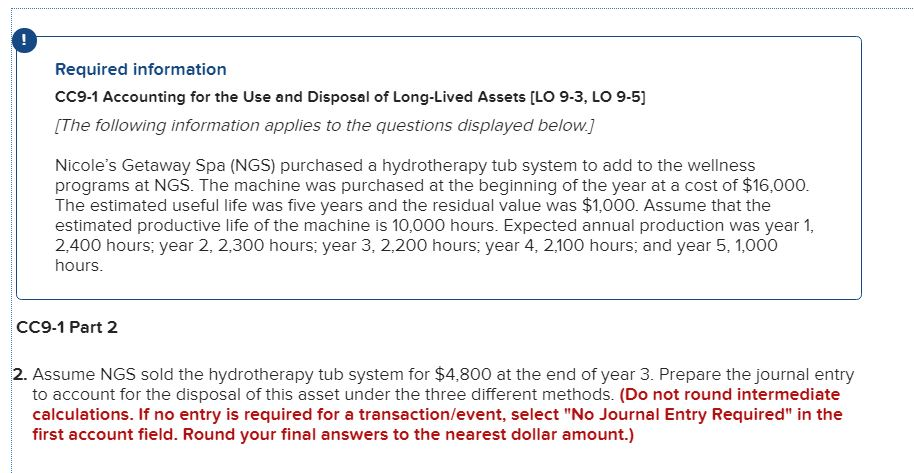  need help with journal entry, thanks! 3 methods: straight line method,