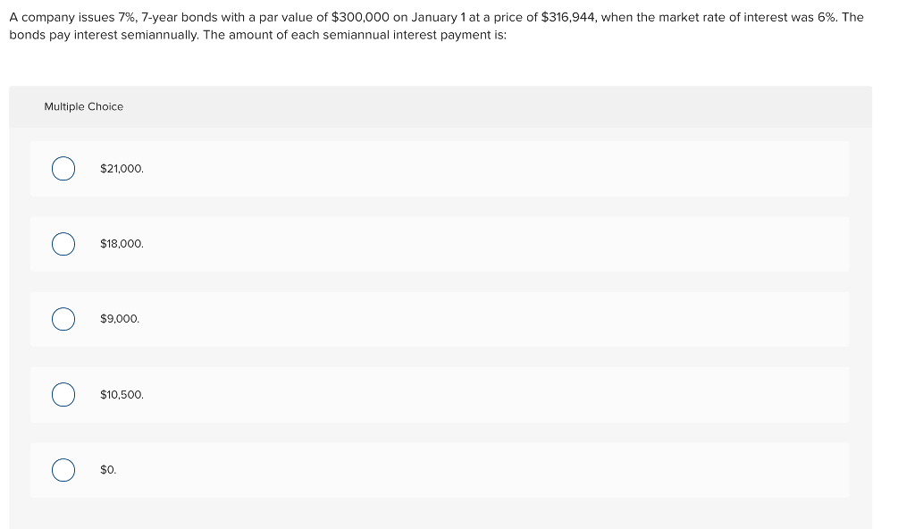 A company issues 796, 7-year bonds with a par value of