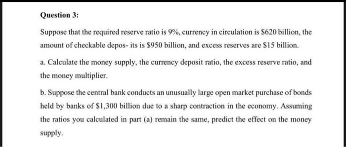 help require a and b pls Question 3: Suppose that the required