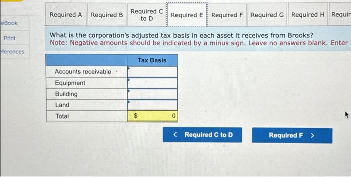 a sole proprietorship and used the cash method of accounting. Brooks was