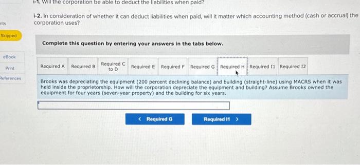 his liability. Brooks has come to you for advice on the tax
