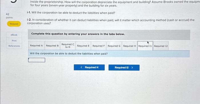 implications of incorporation. His balance sheet is presented below. Under the terms