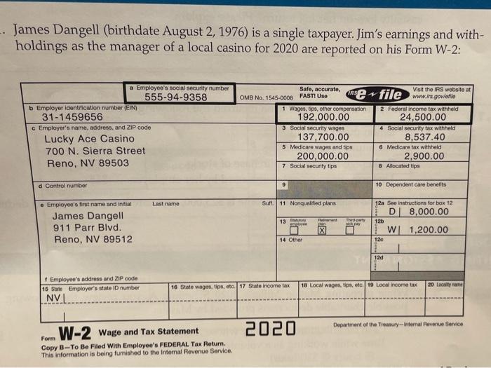  using this information complete the form 1040, form 8889, schedule 1,schedule