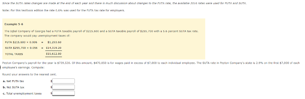  Since the SUTA rates changes are made at the end of