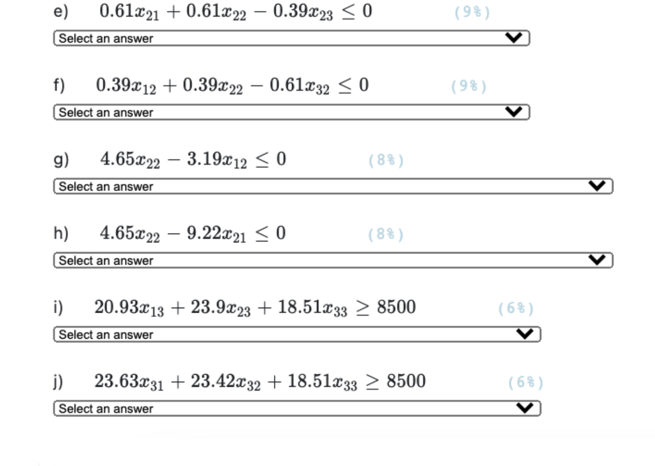 price per unit are $26 for product 1, $27 for product 2,