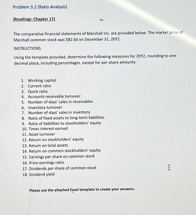 and 3.2. You are provided two Excel templates to use. Problem 3.1