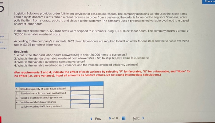  Check m Logistics Solutions provides order fulfillment services for dot.com merchants.