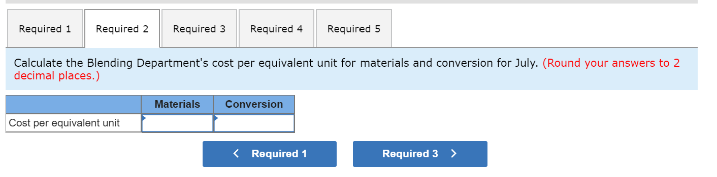 makes super-premium cake mixes that go through two processing departmentsBlending and Packaging.