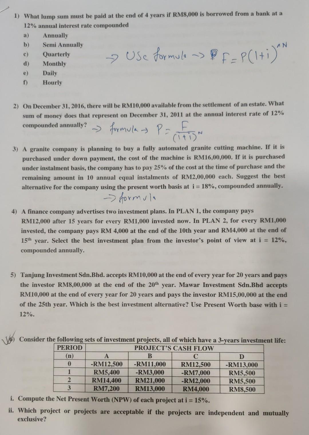  please answer with proper formula and calculation, those i write here