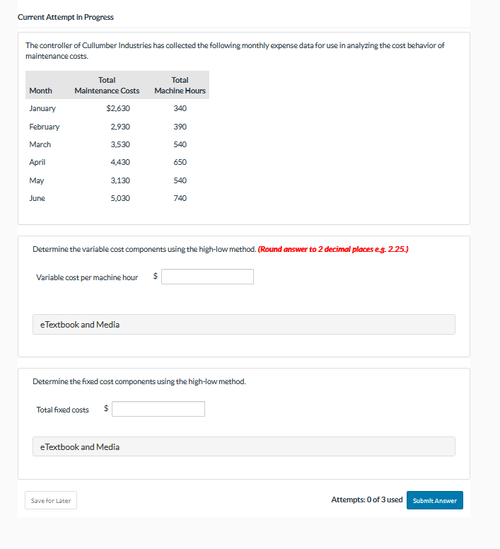  Current Attempt in Progress The controller of Cullumber Industries has collected